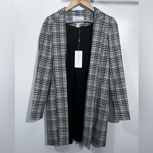 Carolina Belle  Black and White Blazer Modern Plaid Design - Picture 1 of 7